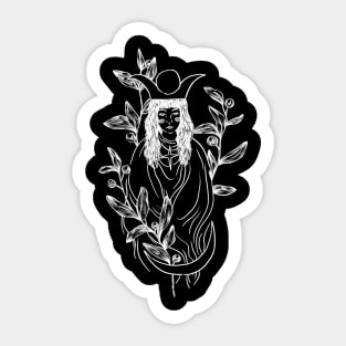 The High Priestess (White) Sticker